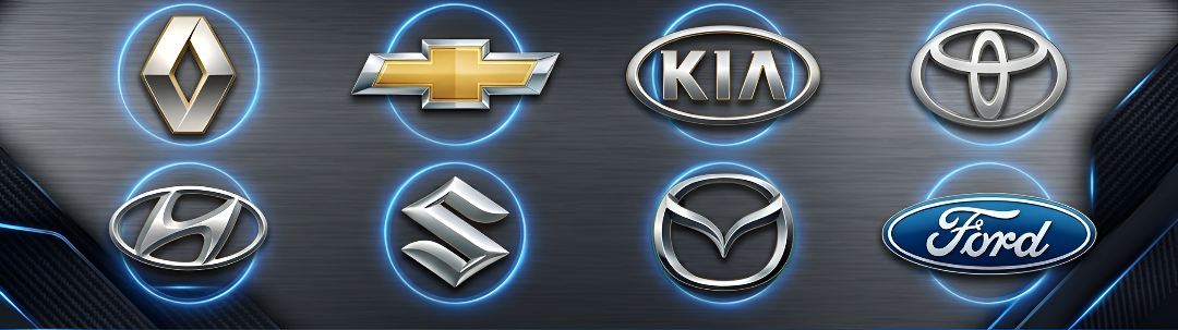 Marcas de vehículos que atendemos: Renault, Chevrolet, KIA, Toyota, Hyundai, Suzuki, Mazda y Ford